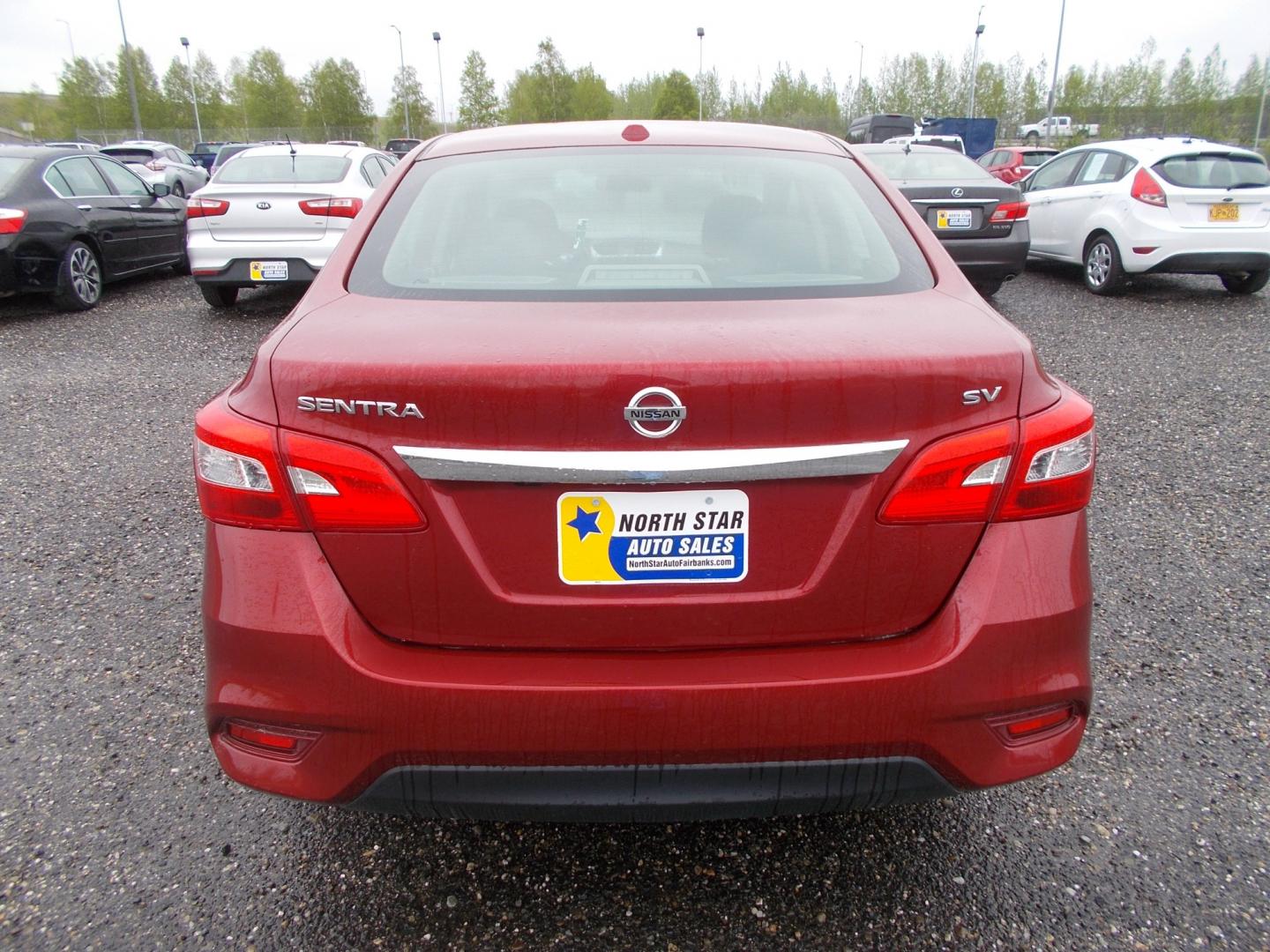 2017 Red Nissan Sentra SV 6MT (3N1AB7AP6HL) with an 1.8L L4 SFI DOHC 16V engine, 6 Speed Auto transmission, located at 2630 Philips Field Rd., Fairbanks, AK, 99709, (907) 458-0593, 64.848068, -147.780609 - Photo#3