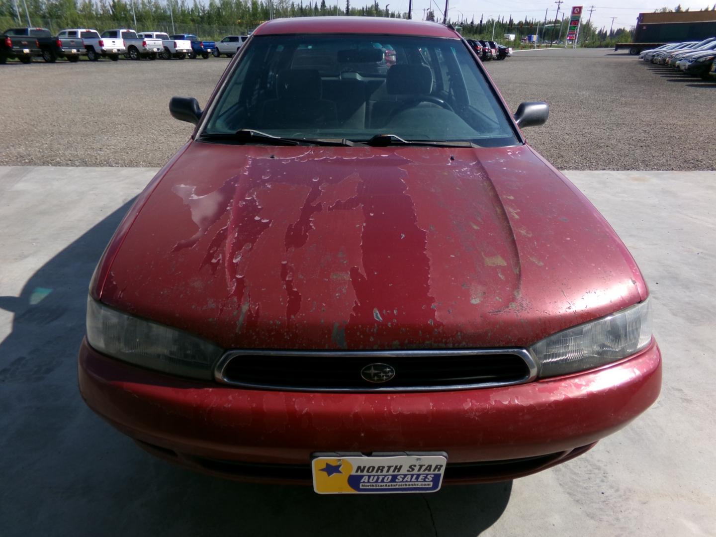 1997 Red /Black Subaru Legacy Wagon Brighton AWD (4S3BK4259V7) with an 2.2L H4 SOHC 16V engine, 4-Speed Automatic Overdrive transmission, located at 2630 Philips Field Rd., Fairbanks, AK, 99709, (907) 458-0593, 64.848068, -147.780609 - Photo#1