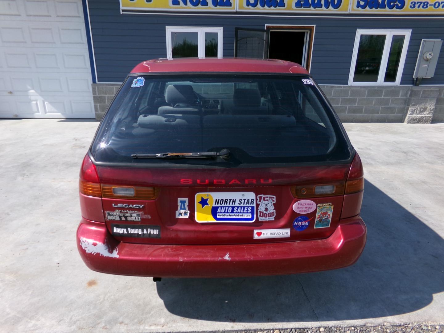 1997 Red /Black Subaru Legacy Wagon Brighton AWD (4S3BK4259V7) with an 2.2L H4 SOHC 16V engine, 4-Speed Automatic Overdrive transmission, located at 2630 Philips Field Rd., Fairbanks, AK, 99709, (907) 458-0593, 64.848068, -147.780609 - Photo#3