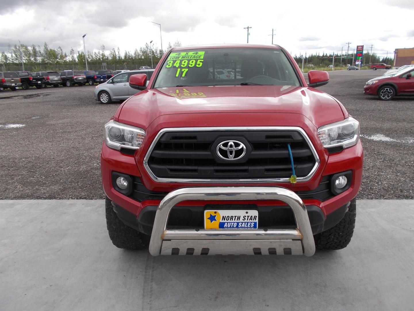 2017 Red Toyota Tacoma SR5 Access Cab V6 6AT 4WD (5TFSZ5AN6HX) with an 3.5L V6 DOHC 24V engine, 6A transmission, located at 2630 Philips Field Rd., Fairbanks, AK, 99709, (907) 458-0593, 64.848068, -147.780609 - Photo#1