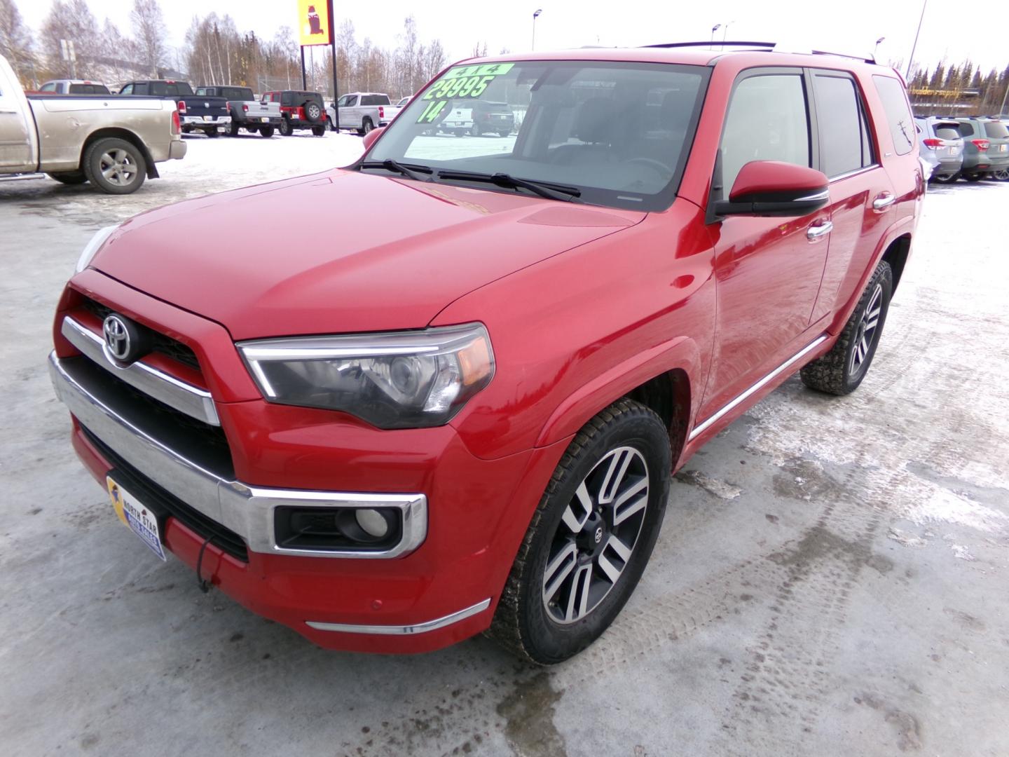 2014 Red /Black Toyota 4Runner SR5 Limited (JTEBU5JR0E5) with an 4.0L V6 engine, 5-Speed Automatic transmission, located at 2630 Philips Field Rd., Fairbanks, AK, 99709, (907) 458-0593, 64.848068, -147.780609 - Photo#0