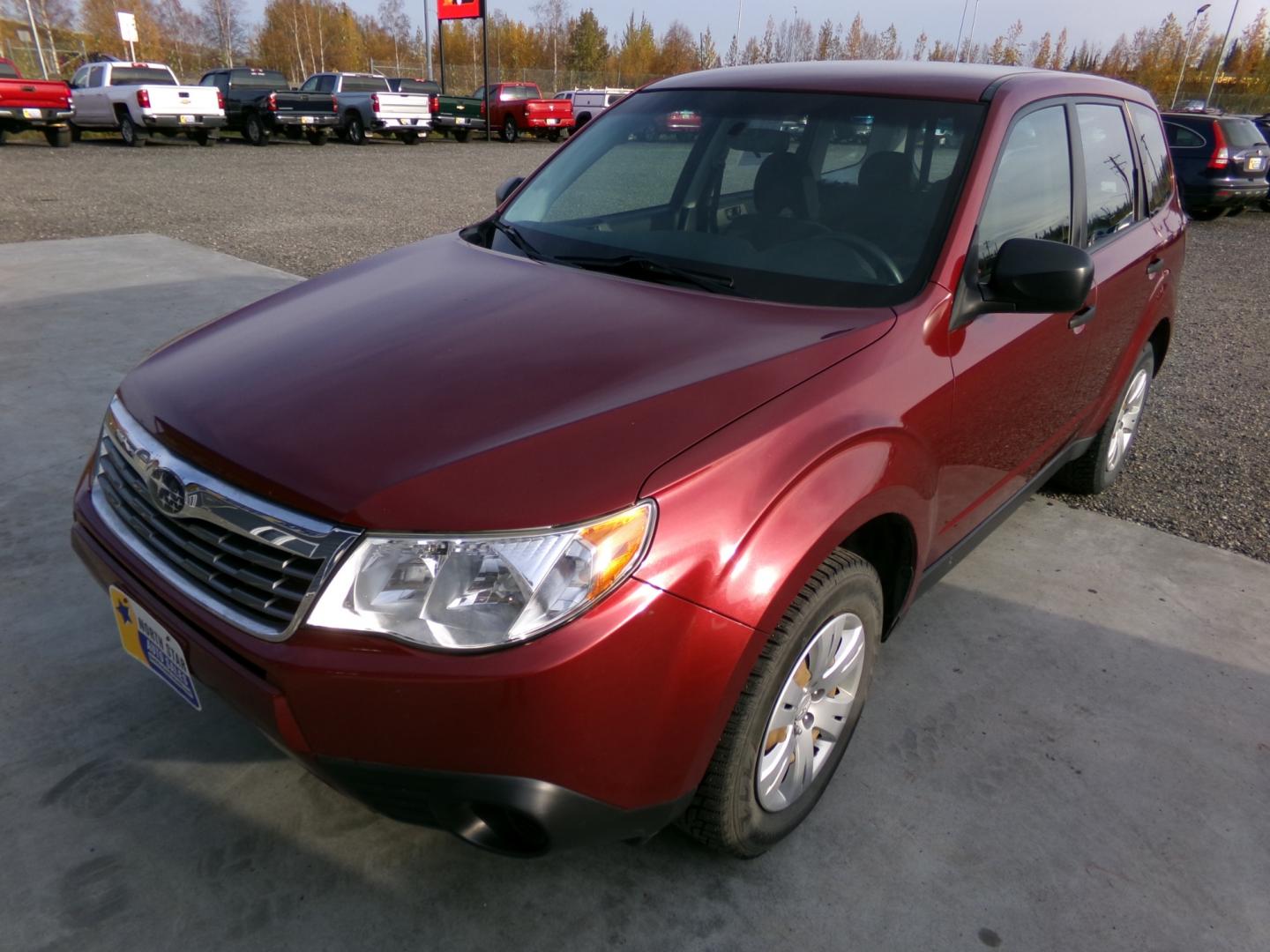 2009 Red Subaru Forester 2.5X (JF2SH61669H) with an 2.5L H4 SOHC 16V engine, 4-Speed Automatic Overdrive transmission, located at 2630 Philips Field Rd., Fairbanks, AK, 99709, (907) 458-0593, 64.848068, -147.780609 - Photo#0