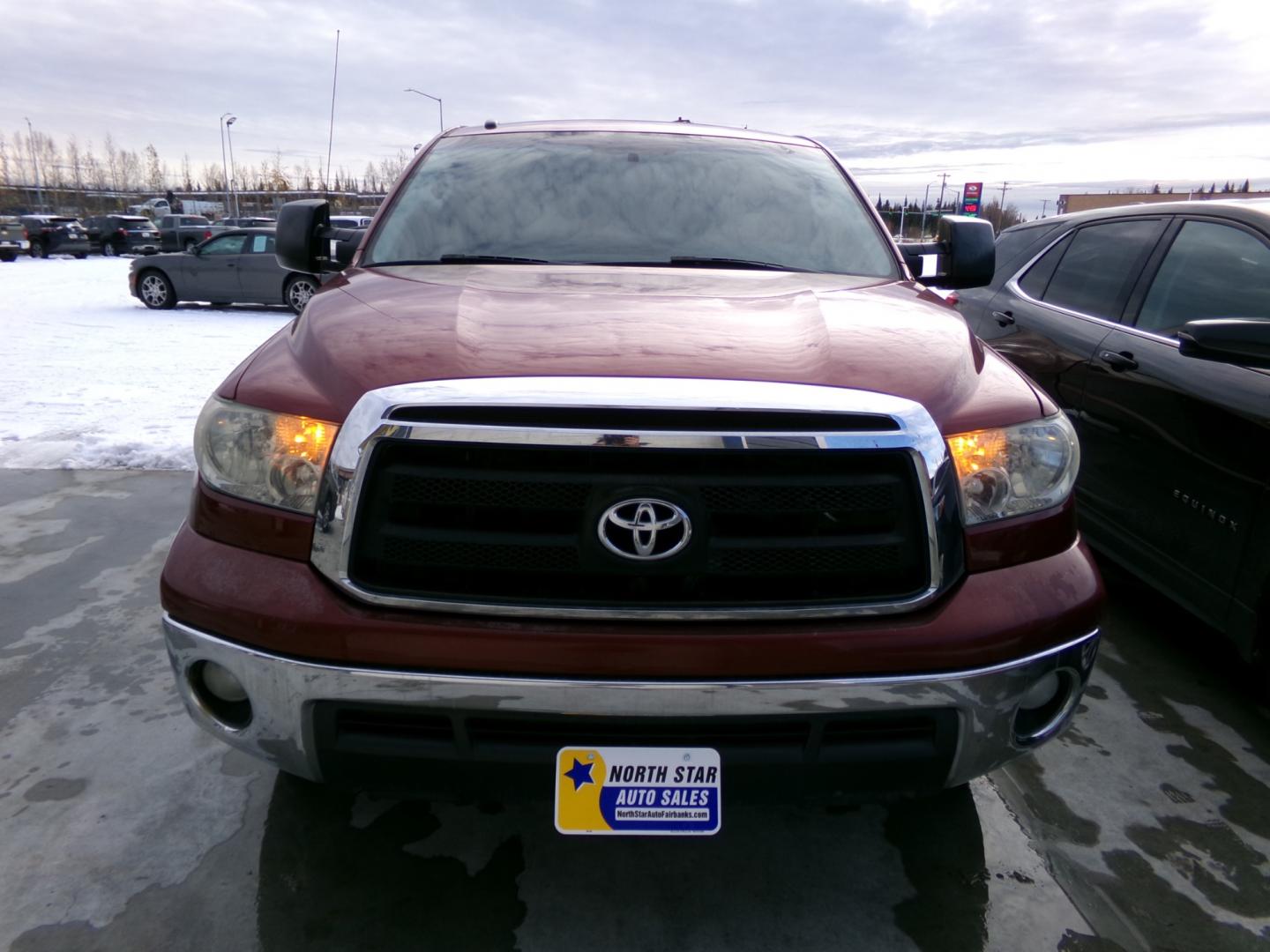 2010 Maroon Toyota Tundra SR5 CrewMax 5.7L 4WD (5TFDY5F18AX) with an 5.7L V8 DOHC 32V engine, 6-Speed Automatic Overdrive transmission, located at 2630 Philips Field Rd., Fairbanks, AK, 99709, (907) 458-0593, 64.848068, -147.780609 - Photo#1