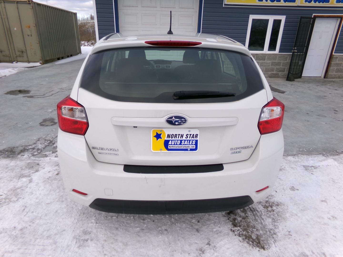 2015 White Subaru Impreza 2.0i PZEV CVT 5-Door (JF1GPAA6XF8) with an 2.0L H4 DOHC 16V engine, Continuously Variable Transmission transmission, located at 2630 Philips Field Rd., Fairbanks, AK, 99709, (907) 458-0593, 64.848068, -147.780609 - Photo#3