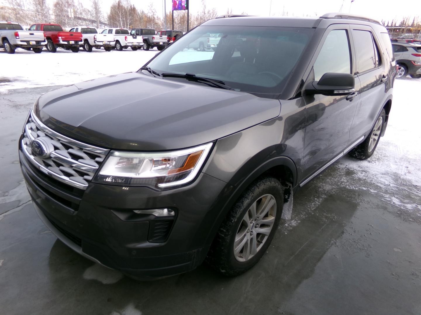 2019 Grey Ford Explorer XLT 4WD (1FM5K8DH3KG) with an 2.3L L4 DOHC 16V engine, 6A transmission, located at 2630 Philips Field Rd., Fairbanks, AK, 99709, (907) 458-0593, 64.848068, -147.780609 - Photo#0