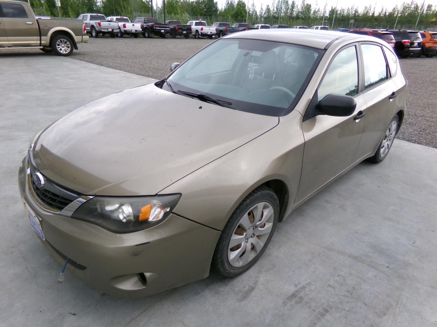 2008 Gold /Black Subaru Impreza Base (JF1GH61648G) with an 2.5L H4 SOHC 16V engine, 4-Speed Automatic Overdrive transmission, located at 2630 Philips Field Rd., Fairbanks, AK, 99709, (907) 458-0593, 64.848068, -147.780609 - Photo#0