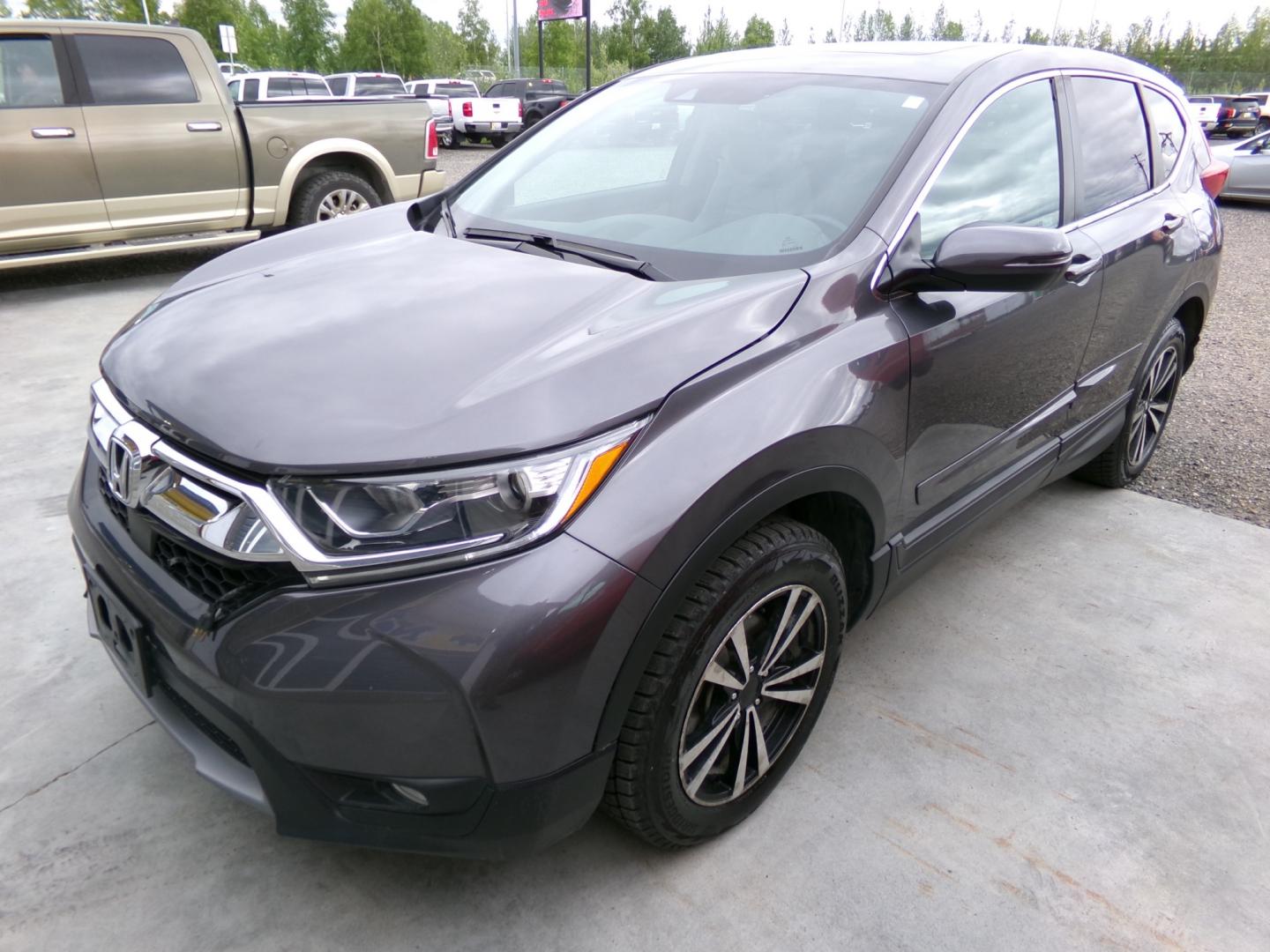 2018 Grey /Black Honda CR-V EX-L W/ Navigation (5J6RW2H88JA) with an 2.4L L4 DOHC 16V engine, located at 2630 Philips Field Rd., Fairbanks, AK, 99709, (907) 458-0593, 64.848068, -147.780609 - Photo#0