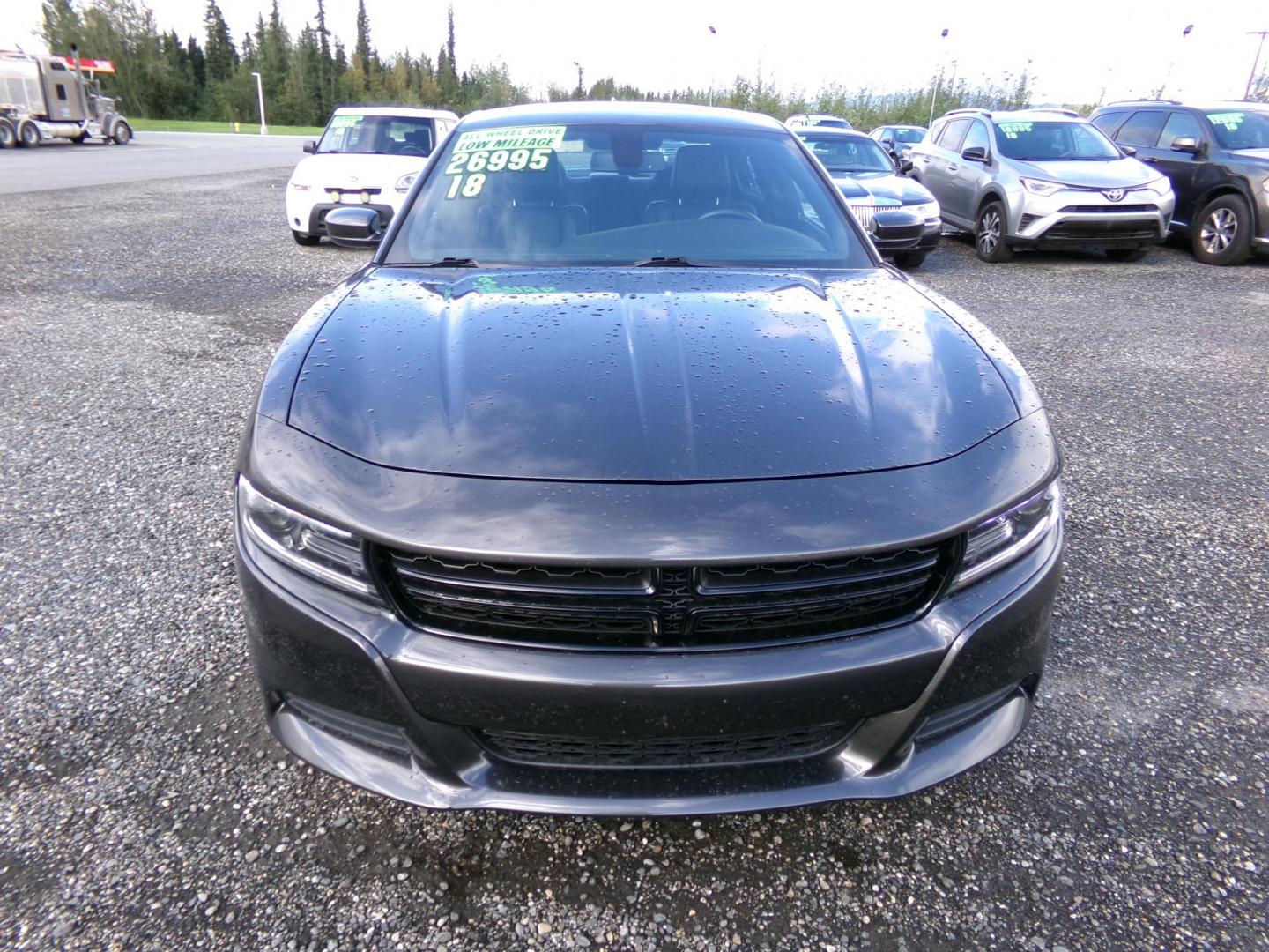 2018 Grey Dodge Charger SXT AWD (2C3CDXJG7JH) with an 3.6L V6 DOHC 24V engine, 8A transmission, located at 2630 Philips Field Rd., Fairbanks, AK, 99709, (907) 458-0593, 64.848068, -147.780609 - Photo#2