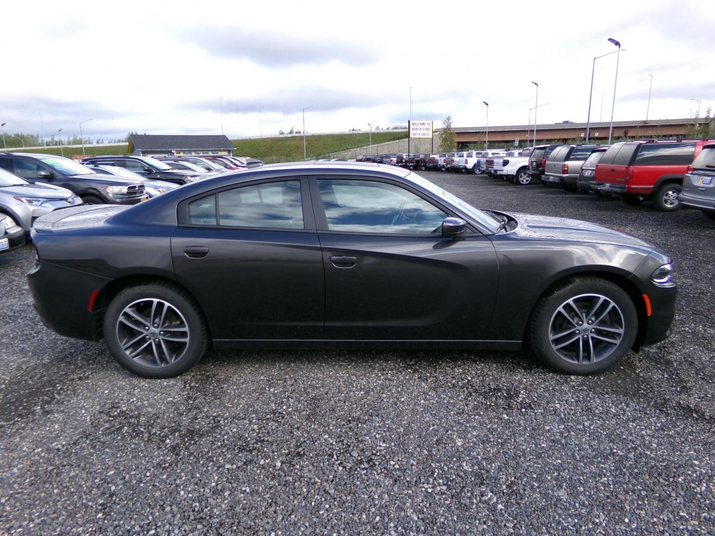 2018 Grey Dodge Charger SXT AWD (2C3CDXJG7JH) with an 3.6L V6 DOHC 24V engine, 8A transmission, located at 2630 Philips Field Rd., Fairbanks, AK, 99709, (907) 458-0593, 64.848068, -147.780609 - Photo#1