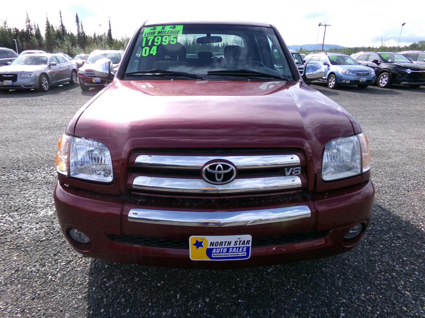 2004 Red Toyota Tundra SR5 Double Cab 4WD (5TBDT44184S) with an 4.7L V8 DOHC 32V engine, 4-Speed Automatic Overdrive transmission, located at 2630 Philips Field Rd., Fairbanks, AK, 99709, (907) 458-0593, 64.848068, -147.780609 - Photo#6