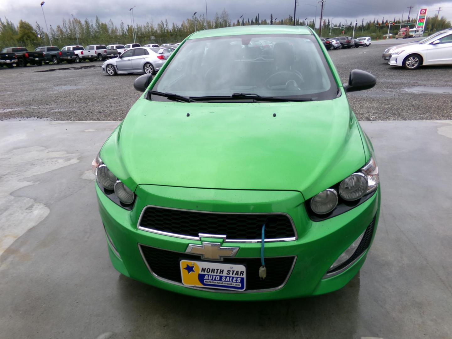 2015 Green /Black Chevrolet Sonic RS Auto 5-Door (1G1JG6SB8F4) with an 1.4L L4 DOHC 24V TURBO engine, 6A transmission, located at 2630 Philips Field Rd., Fairbanks, AK, 99709, (907) 458-0593, 64.848068, -147.780609 - Photo#1