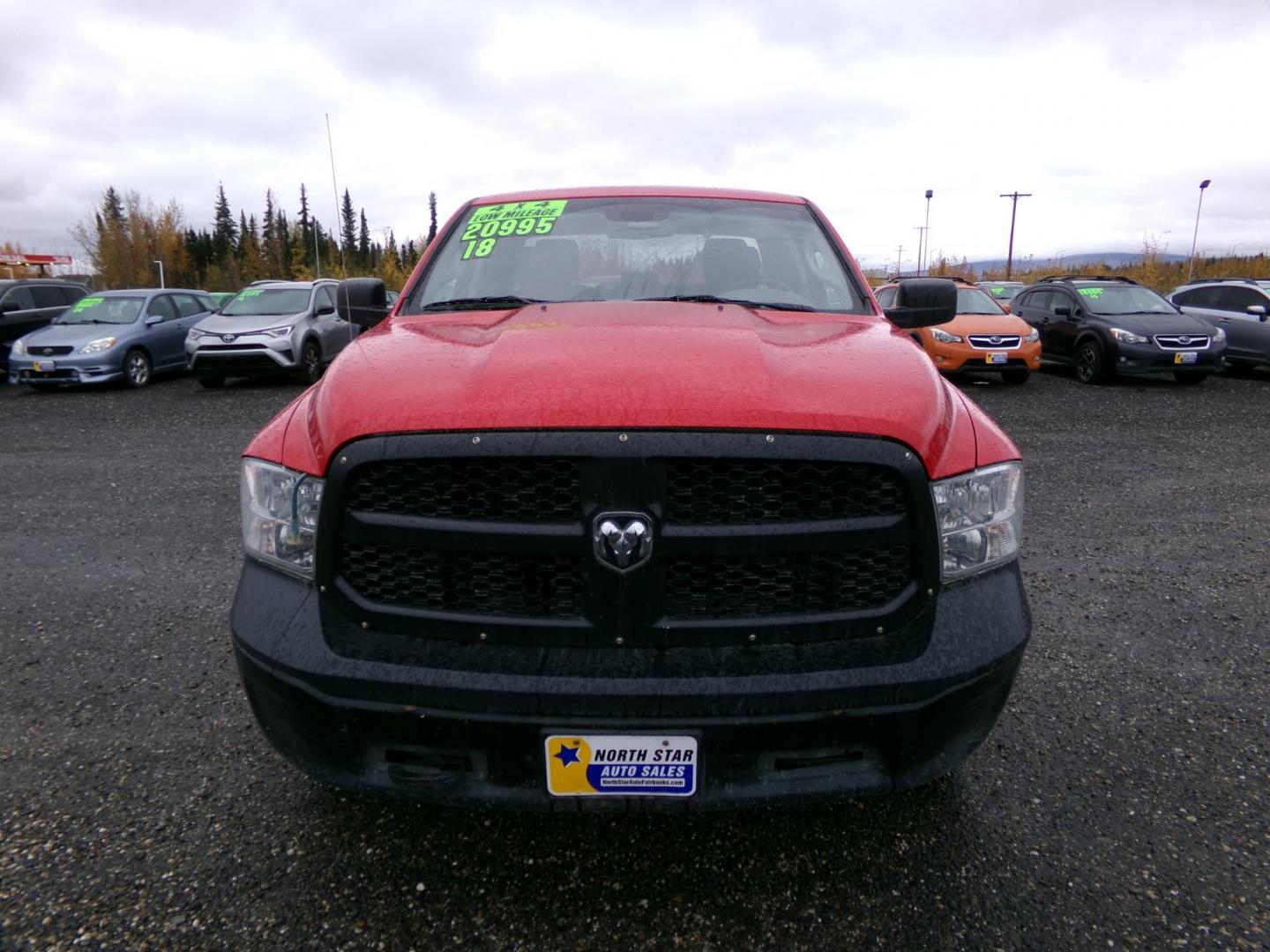 2018 Red Dodge 1500 Tradesman Quad Cab 4WD (1C6RR7FT4JS) with an 5.7L V8 OHV 16V engine, 8A transmission, located at 2630 Philips Field Rd., Fairbanks, AK, 99709, (907) 458-0593, 64.848068, -147.780609 - Photo#6