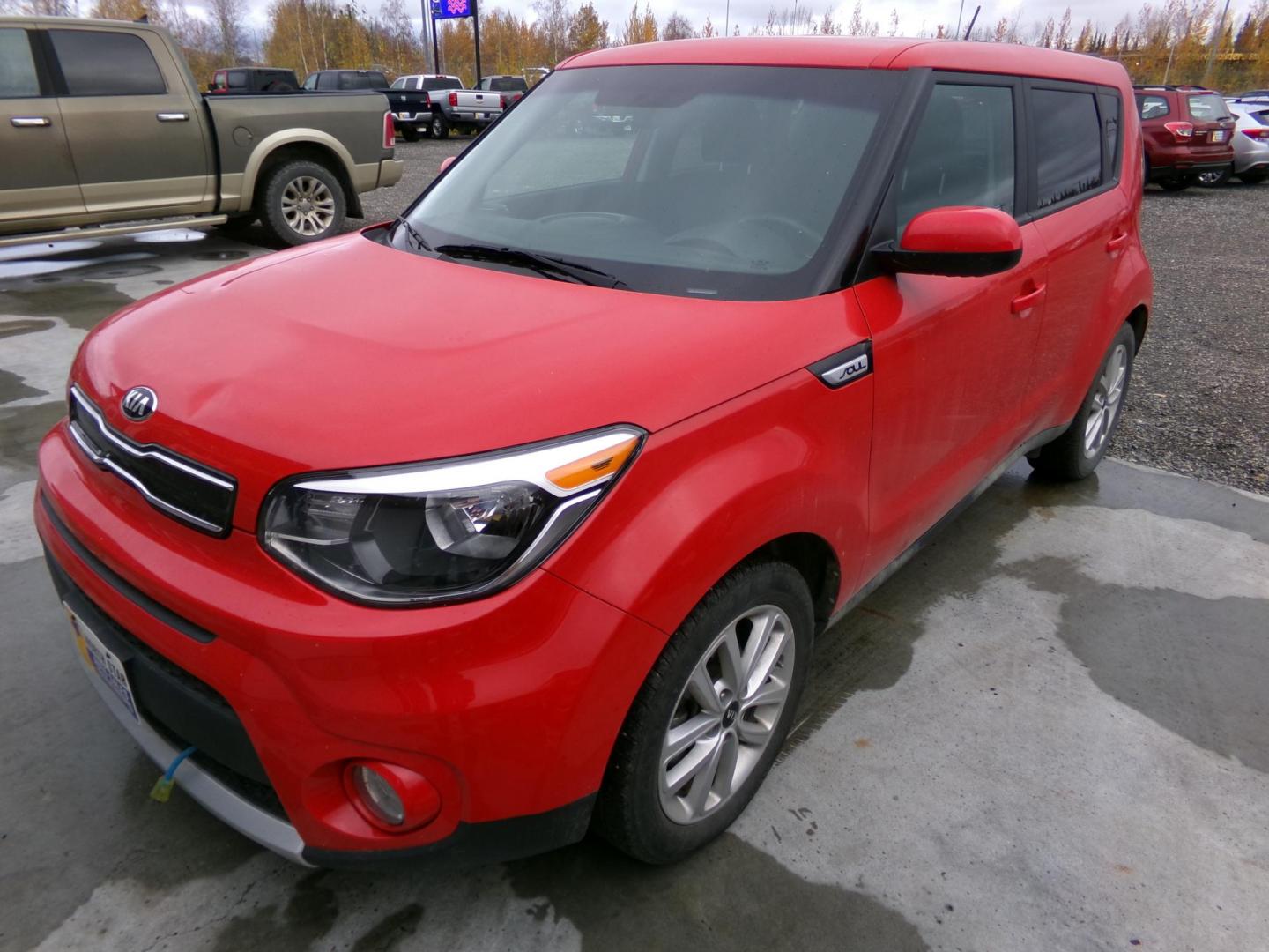 2018 Red Kia Soul + (KNDJP3A59J7) with an 2.0L L4 DOHC 16V engine, 6A transmission, located at 2630 Philips Field Rd., Fairbanks, AK, 99709, (907) 458-0593, 64.848068, -147.780609 - Photo#0