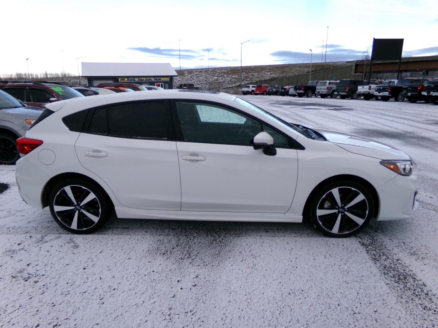 2019 White /Black Subaru Impreza 2.0i Sport CVT 5-Door (4S3GTAM61K3) with an 2.0L H4 DOHC 16V engine, CVT transmission, located at 2630 Philips Field Rd., Fairbanks, AK, 99709, (907) 458-0593, 64.848068, -147.780609 - Photo#2