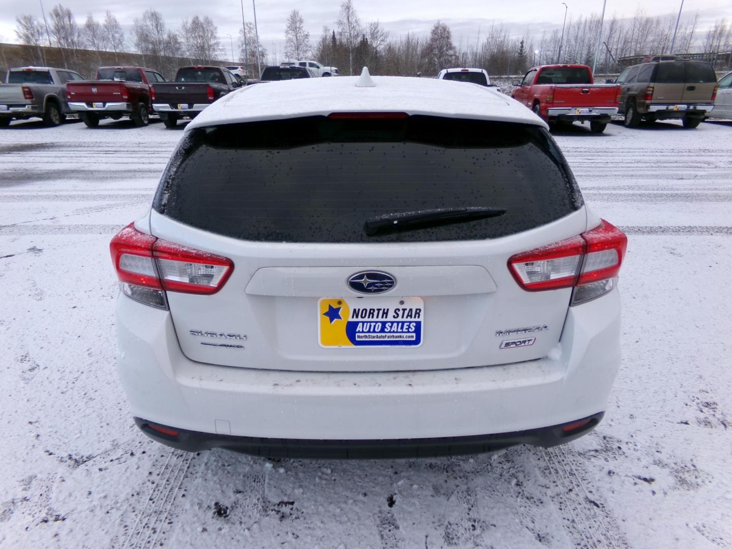 2019 White /Black Subaru Impreza 2.0i Sport CVT 5-Door (4S3GTAM61K3) with an 2.0L H4 DOHC 16V engine, CVT transmission, located at 2630 Philips Field Rd., Fairbanks, AK, 99709, (907) 458-0593, 64.848068, -147.780609 - Photo#3