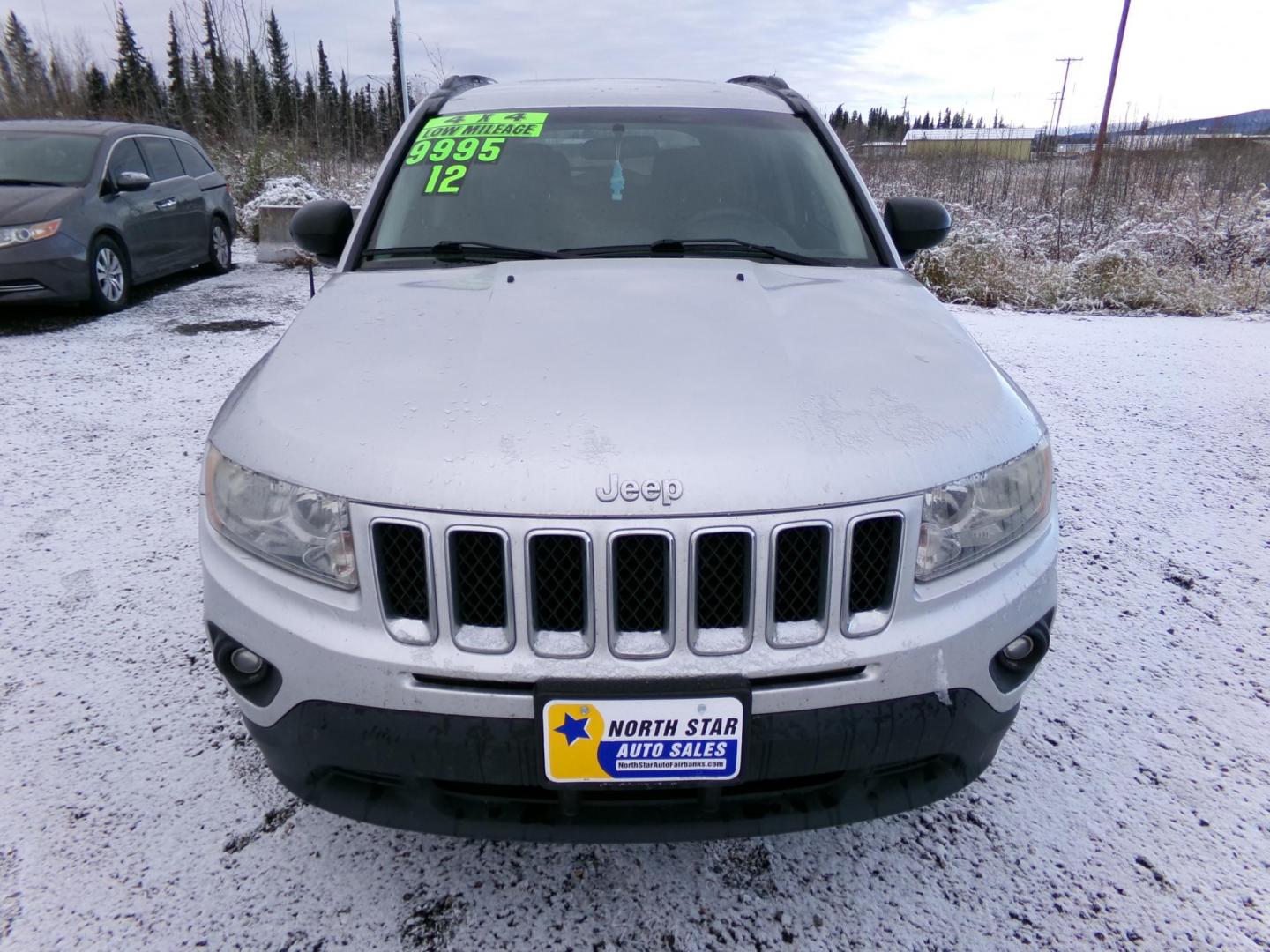 2012 Silver /Black Jeep Compass Latitude 4WD (1C4NJDEB1CD) with an 2.4L L4 DOHC 16V engine, Continuously Variable Transmission transmission, located at 2630 Philips Field Rd., Fairbanks, AK, 99709, (907) 458-0593, 64.848068, -147.780609 - Photo#1