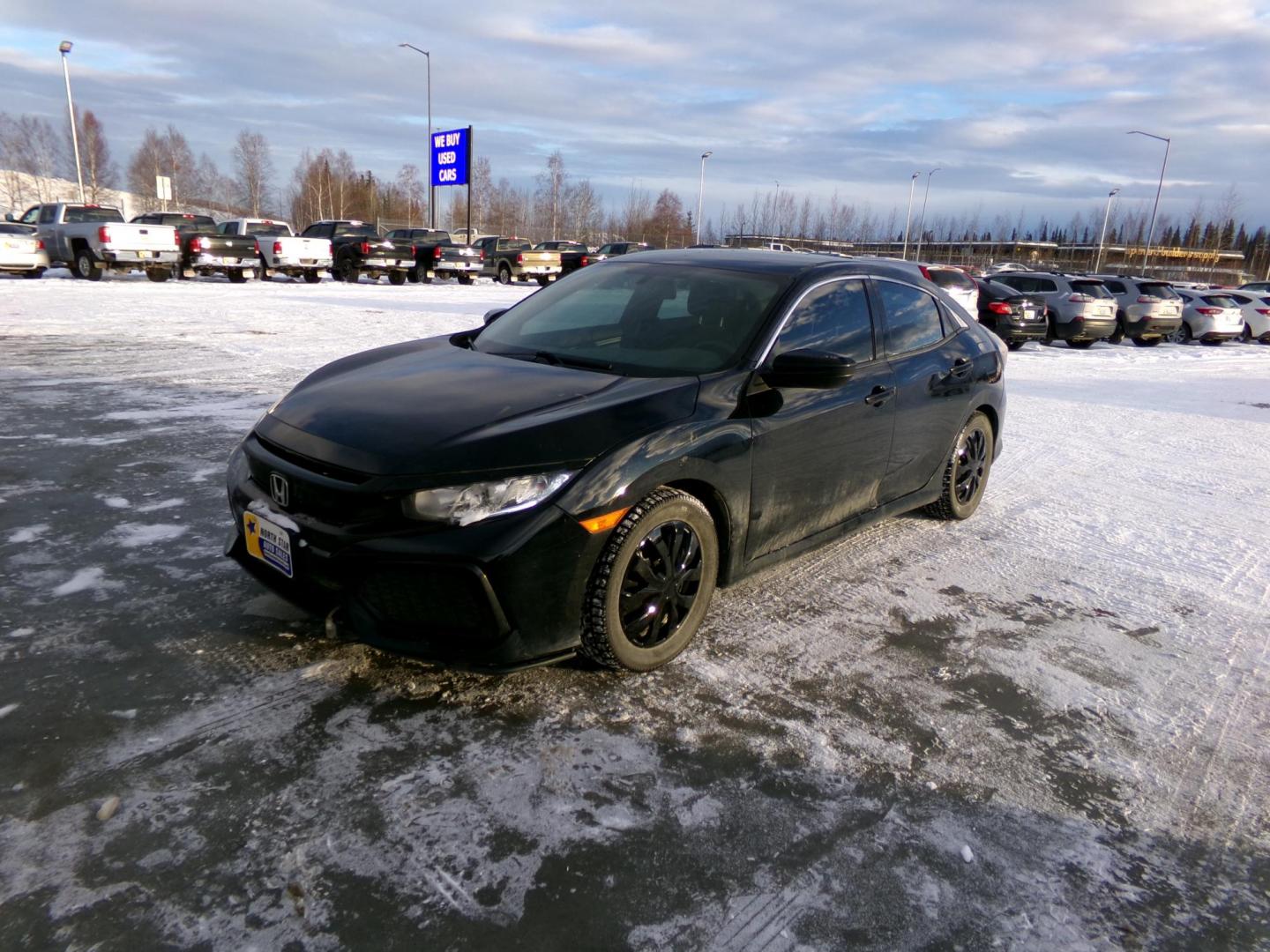 2017 Black /Black Honda Civic LX CVT (SHHFK7H2XHU) with an 2.0L L4 DOHC 16V TURBO engine, CVT transmission, located at 2630 Philips Field Rd., Fairbanks, AK, 99709, (907) 458-0593, 64.848068, -147.780609 - Photo#0