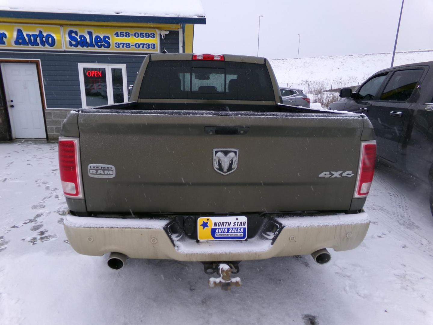 2015 Brown Dodge 1500 Longhorn Crew Cab SWB 4WD (1C6RR7PT9FS) with an 5.7L V8 OHV 16V engine, 6-Speed Automatic transmission, located at 2630 Philips Field Rd., Fairbanks, AK, 99709, (907) 458-0593, 64.848068, -147.780609 - Photo#3