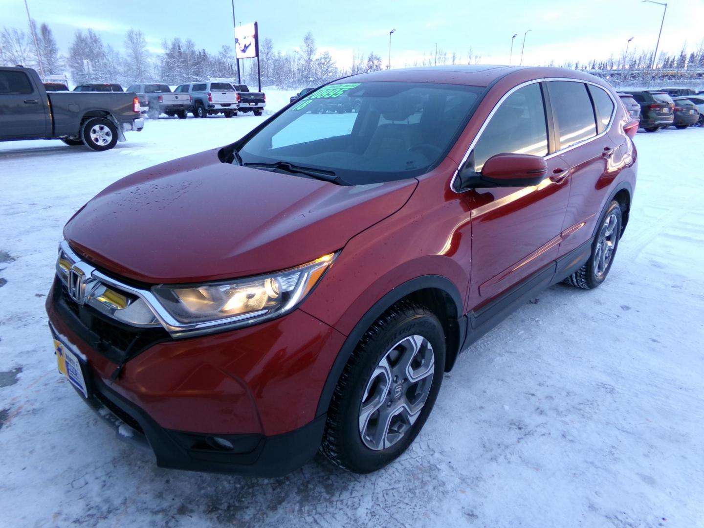 2018 Orange Honda CR-V EX-L AWD (2HKRW2H88JH) with an 2.4L L4 DOHC 16V engine, CVT transmission, located at 2630 Philips Field Rd., Fairbanks, AK, 99709, (907) 458-0593, 64.848068, -147.780609 - Photo#0