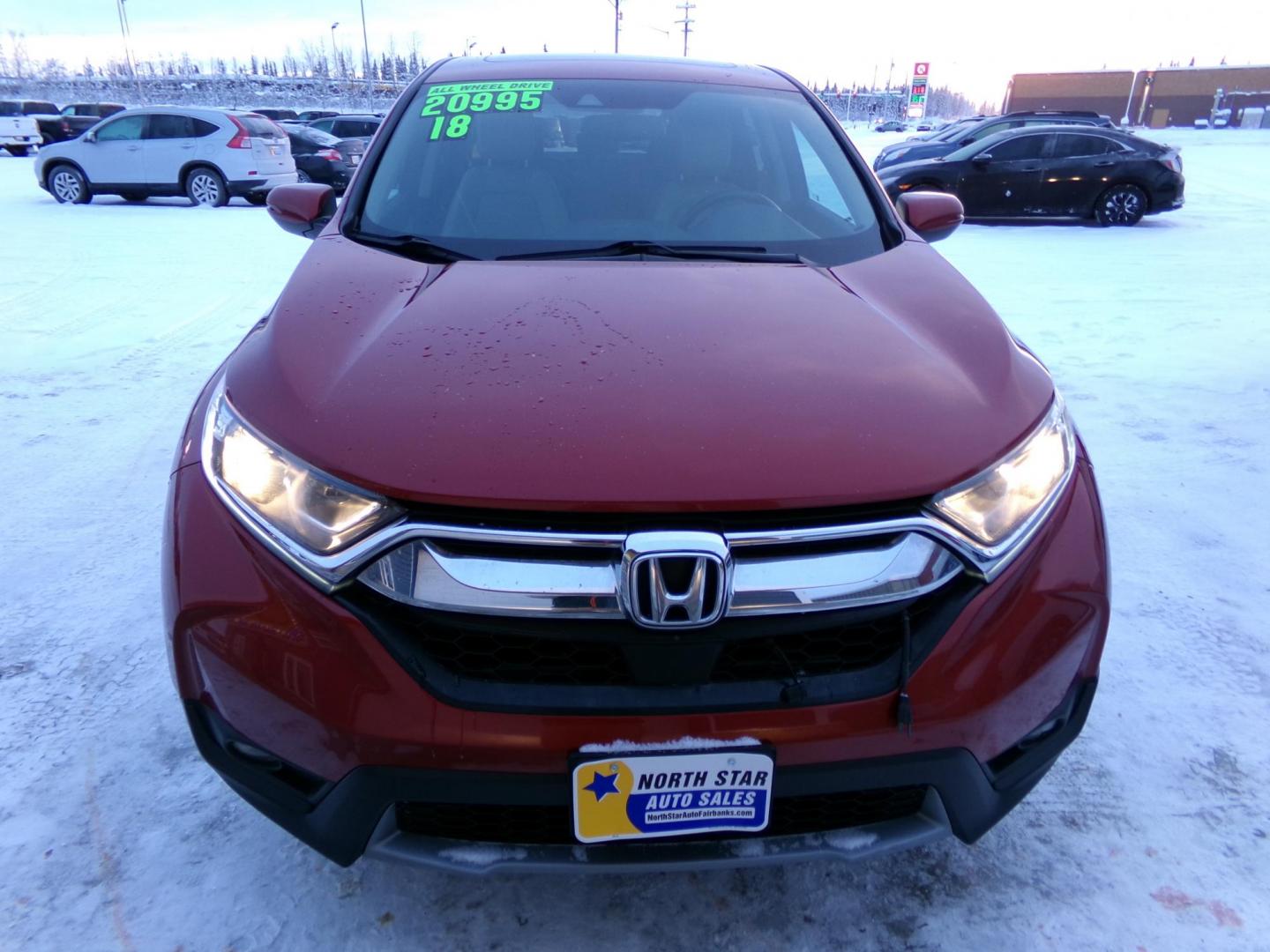 2018 Orange Honda CR-V EX-L AWD (2HKRW2H88JH) with an 2.4L L4 DOHC 16V engine, CVT transmission, located at 2630 Philips Field Rd., Fairbanks, AK, 99709, (907) 458-0593, 64.848068, -147.780609 - Photo#2