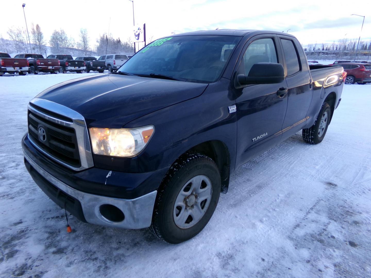 2010 Blue Toyota Tundra Tundra-Grade Double Cab 4.6L 4WD (5TFUM5F18AX) with an 4.6L V8 DOHC 32V engine, 5-Speed Aut transmission, located at 2630 Philips Field Rd., Fairbanks, AK, 99709, (907) 458-0593, 64.848068, -147.780609 - Photo#0