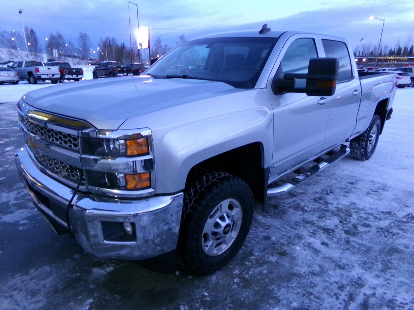 2019 Silver Chevrolet Silverado 2500HD LT 4WD (1GC1KSEG1KF) with an 6.0L V8 OHV 16V FFV engine, 6A transmission, located at 2630 Philips Field Rd., Fairbanks, AK, 99709, (907) 458-0593, 64.848068, -147.780609 - Photo#0