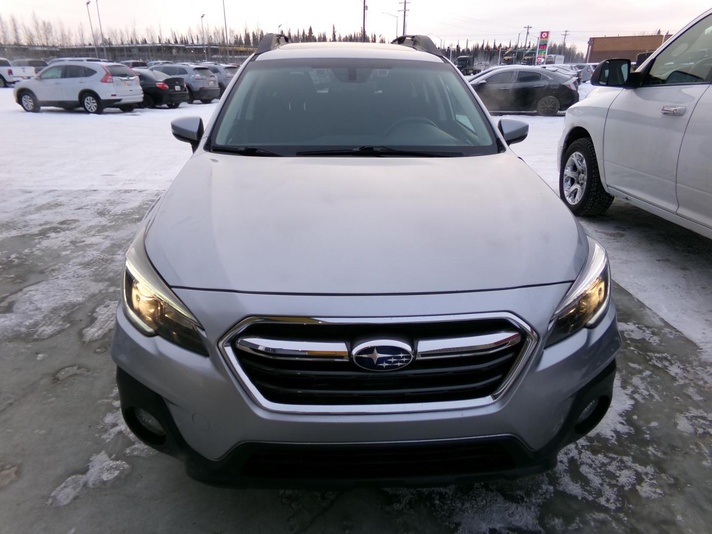 2018 Silver Subaru Outback 2.5i Premium (4S4BSAHC2J3) with an 2.5L H4 DOHC 16V engine, CVT transmission, located at 2630 Philips Field Rd., Fairbanks, AK, 99709, (907) 458-0593, 64.848068, -147.780609 - Photo#1