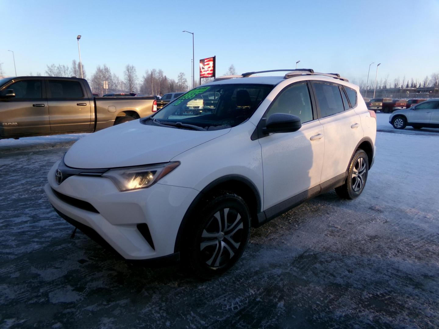 2016 White Toyota RAV4 LE AWD (JTMBFREV6GJ) with an 2.5L L4 DOHC 16V engine, 6A transmission, located at 2630 Philips Field Rd., Fairbanks, AK, 99709, (907) 458-0593, 64.848068, -147.780609 - Photo#0