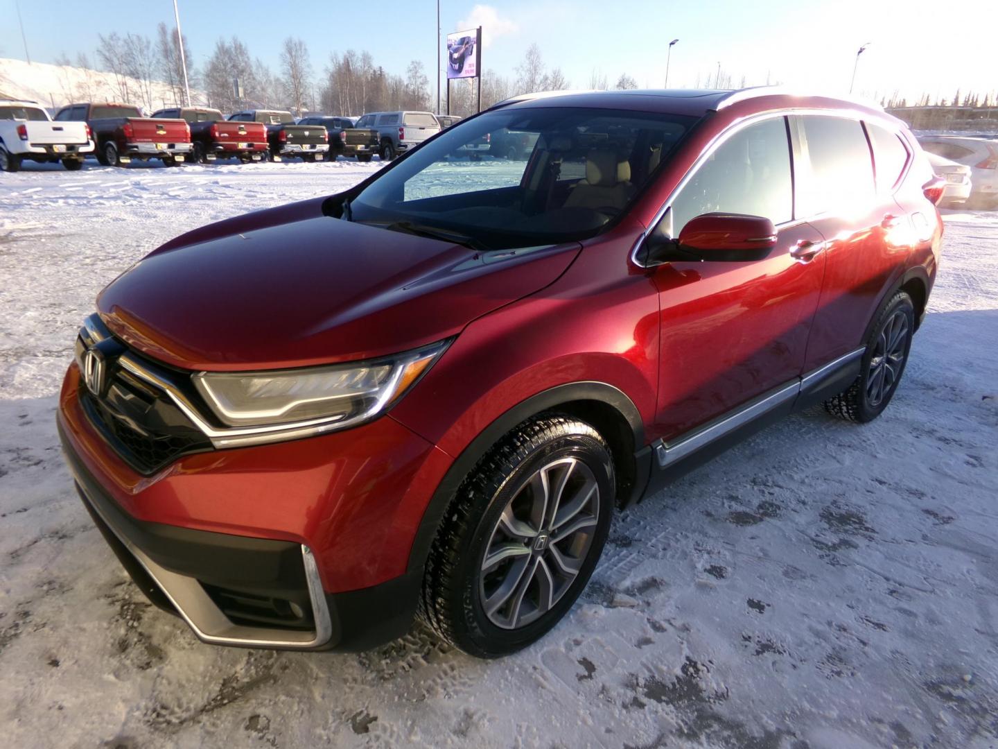 2022 Red Honda CR-V Touring AWD (5J6RW2H91NL) with an 1.5L L4 16V DOHC TURBO engine, CVT transmission, located at 2630 Philips Field Rd., Fairbanks, AK, 99709, (907) 458-0593, 64.848068, -147.780609 - Photo#0