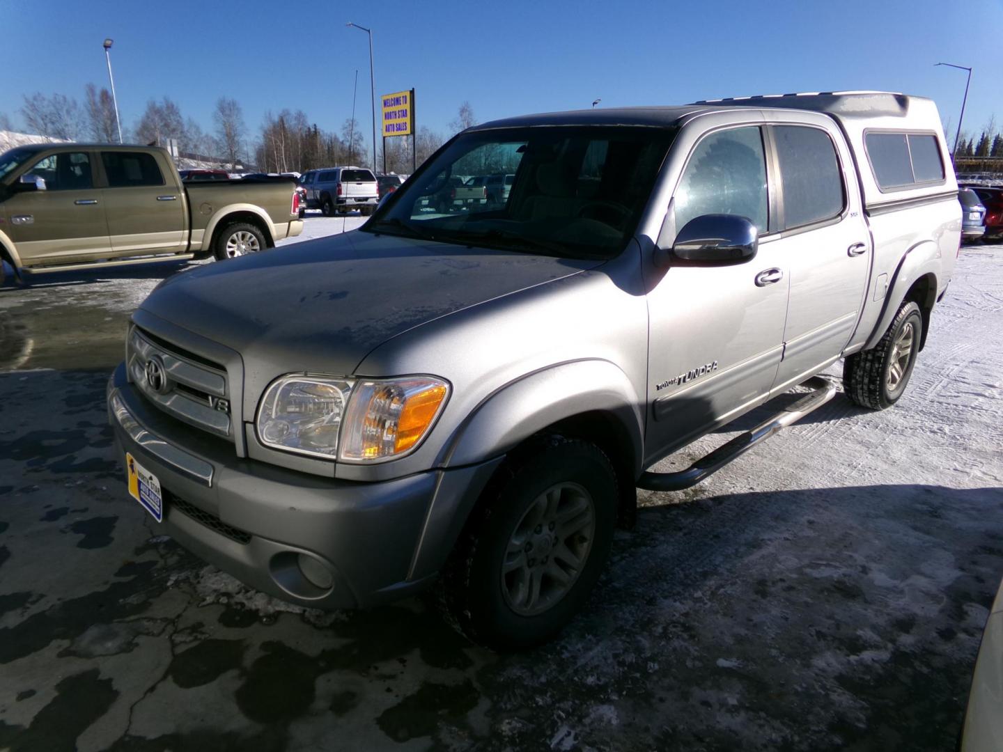 2006 Silver Toyota Tundra SR5 Double Cab 4WD (5TBDT44166S) with an 4.7L V8 DOHC 32V engine, 5-Speed Automatic Overdrive transmission, located at 2630 Philips Field Rd., Fairbanks, AK, 99709, (907) 458-0593, 64.848068, -147.780609 - Photo#0